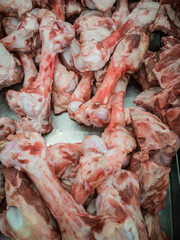 Pork bone in the fresh market
