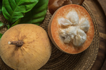 Yellow Santol tropical fruit of thailand