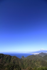 Fototapeta premium 伊豆葛城山からの富士山と駿河湾