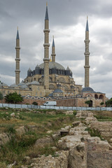 Fototapeta na wymiar Built between 1569 and 1575 Selimiye Mosque in city of Edirne, East Thrace, Turkey