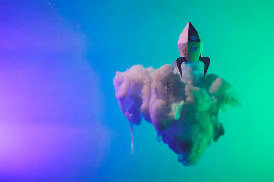 Candy floss cloud landing