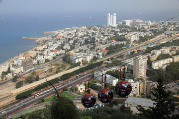 View on Haifa from mount Carmel