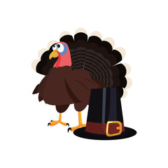 thanksgiving turkey with traditonal hat
