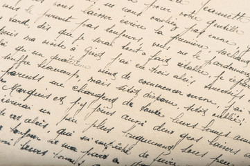 Old unreadable handwritten text paper texture background