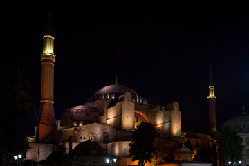 Hagia Sophia at night