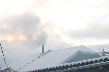 smoke from the chimney