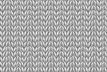 knitted wool background pattern. gray vector draw