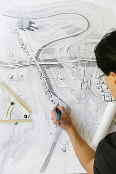 Architect working in Office 