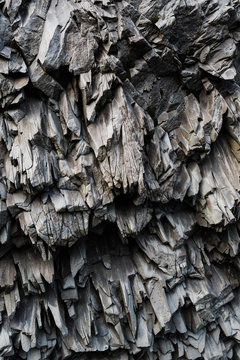 Basalt column cave at Reynisfjara Beach in Iceland