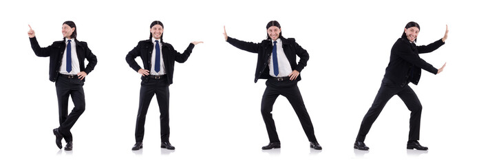 Young businessman isolated on white