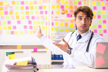 Male doctor with many conflicting prioritites 