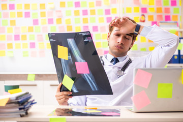 Male doctor with many conflicting prioritites 