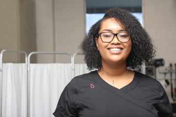 Portrait of an attractive African American female healthcare professional