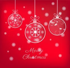 Merry Christmas and Happy New Year Background, Vector Illustration.