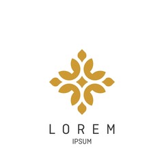 Abstract elegant tree leaf flower logo icon vector design