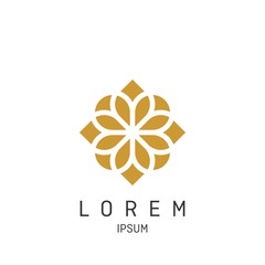 Abstract elegant tree leaf flower logo icon vector design