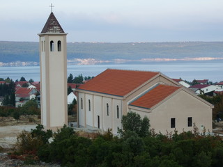 Exterior of a modern parish church in Gornji Karin
