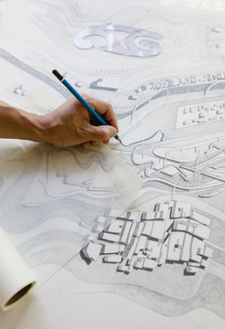 Architect working in Office 
