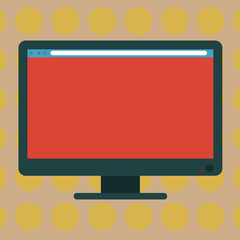 Design business concept Business ad for website promotion banners empty social media ad. Blank Computer Desktop Monitor Color Screen Mounted with Progress Bar