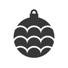 christmas ball, bauble icon, suitable for use as material