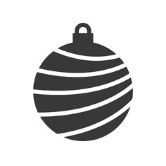 christmas ball, bauble icon, suitable for use as material