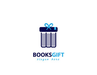 Books gift logo design