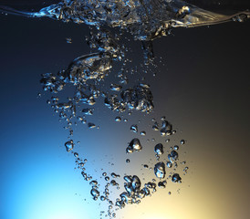 Water with air bubbles