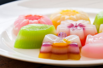 Thai tradition dessert Layer Sweet Cake