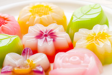 Thai tradition dessert Layer Sweet Cake