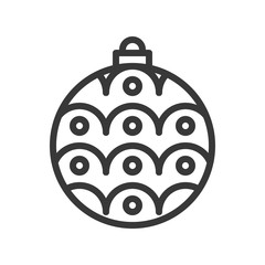 christmas ball, bauble icon, suitable for use as material