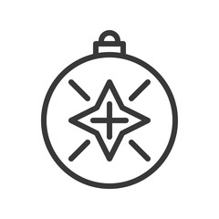 christmas ball, bauble icon, suitable for use as material