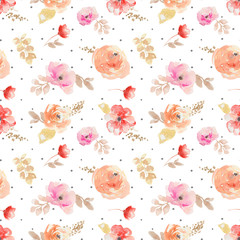 Cute Spring Repeating Floral Pattern