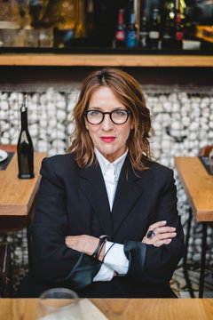Portrait of a attractive woman of fifty years