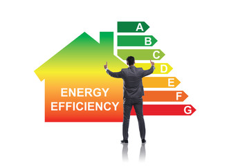 Businessman in energy efficiency concept