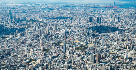 Naklejka premium 大阪風景・空撮