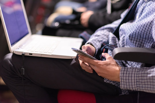 business people hands using laptop computer