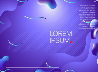 Liquid color background design. Fluid gradient shapes composition
