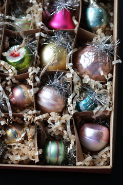 A Collection Of Vintage Christmas Ornaments