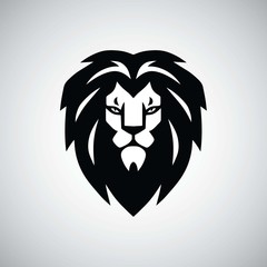 Lion Head Logo Vector Design Template Icon Illustration