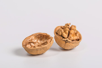 Arranged walnuts, dried fruit