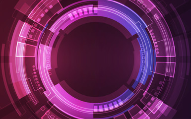 Abstract futuristic digital technology background. Illustration Vector