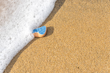 Single Tile on a Sunny Beach