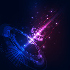 Abstract futuristic digital technology connection background. Illustration Vector