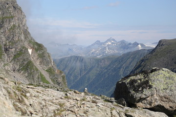 mountain landscape with lake