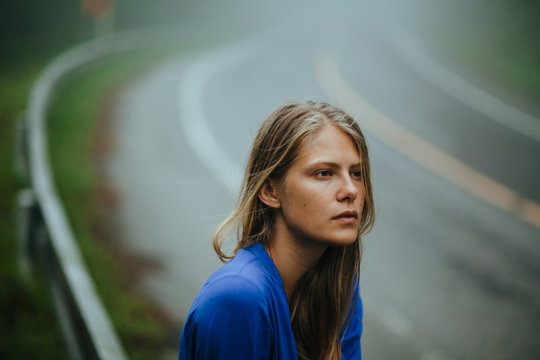 Foggy road