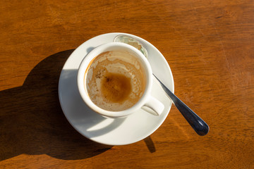 Dirty cups of coffee.