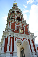NIZHNY NOVGOROD, RUSSIA - AUGUST 16, 2018: Church of the Nativity on the historical street Rozhdestvenskaya in the city center