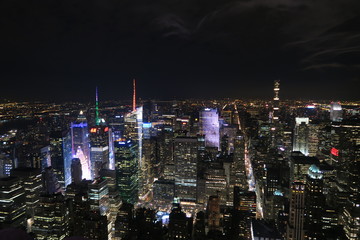 New York bei Nacht von Oben