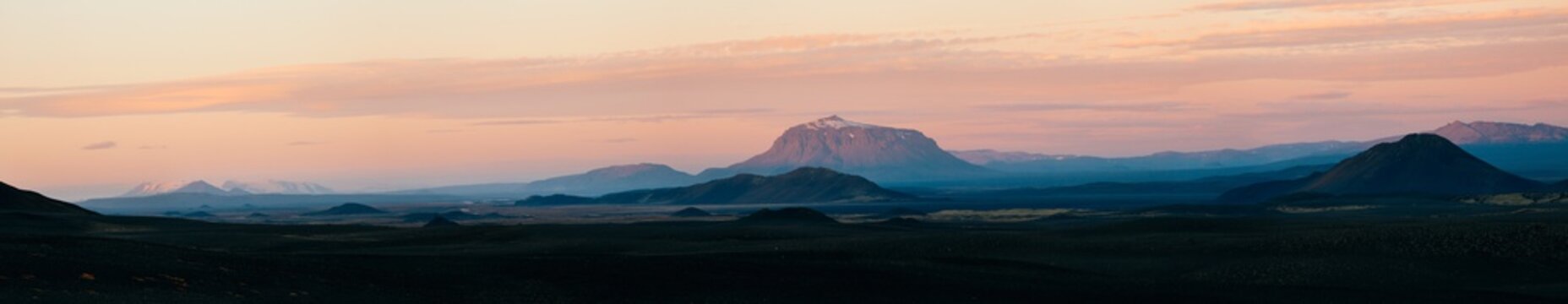 Panorama of Unique Volcanic Landscape around Her&Atilde;&deg;ubrei&Atilde;&deg; Volcan