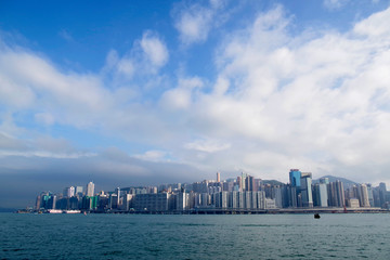 Obraz premium 香港島のスカイライン